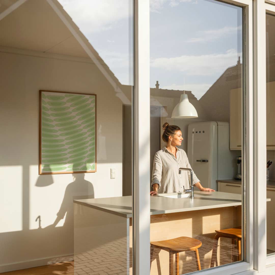 Vrolijke Groene Patroonposter-WallArtistic