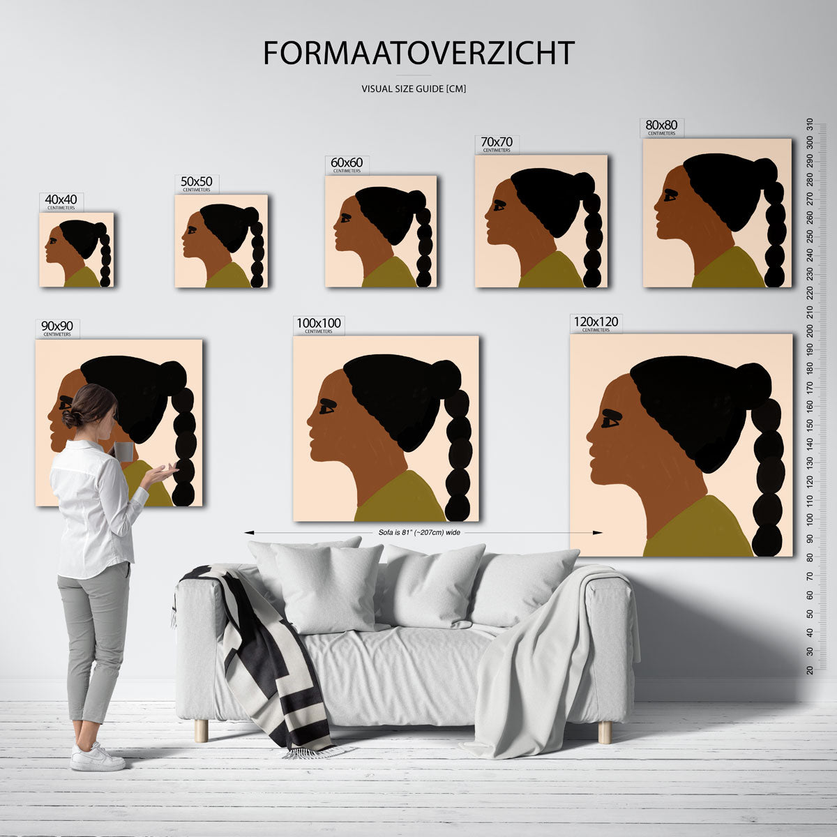 Profiel van vrouw Poster