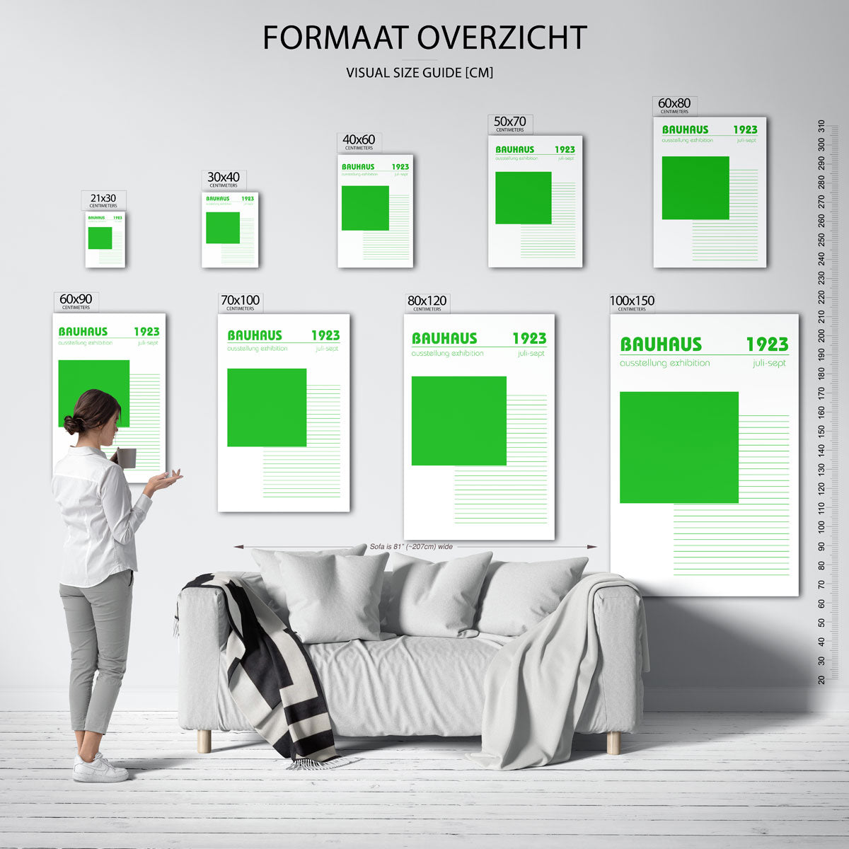 Groene vlakken Poster