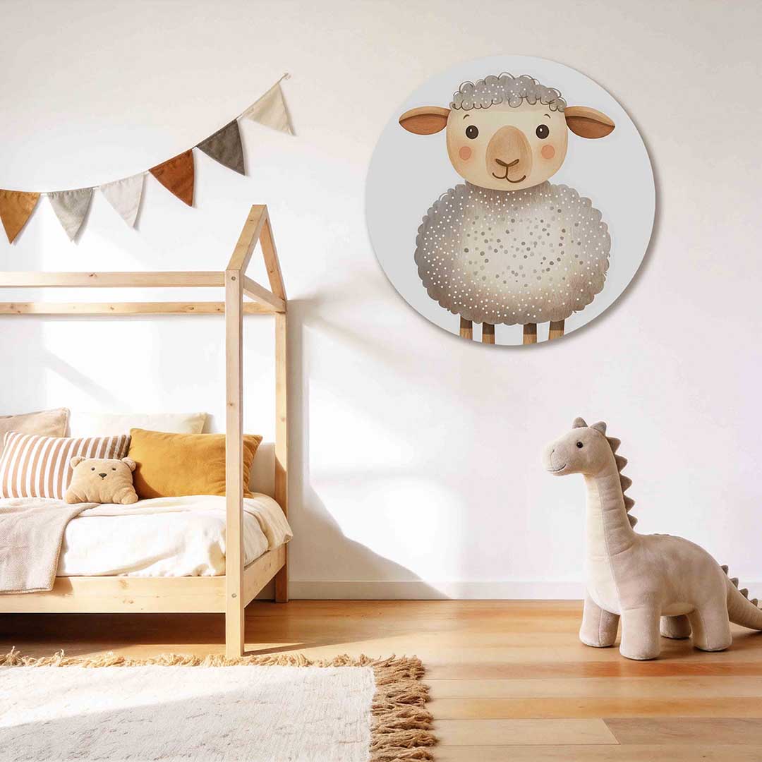 Schattig schaap Muurcirkel