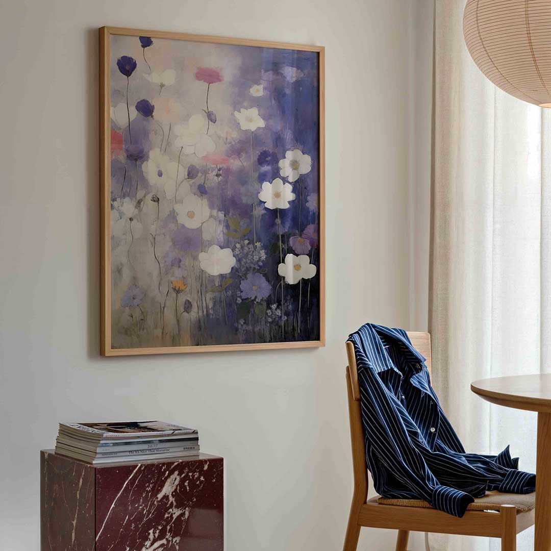 Bloemen in paarse tinten Poster