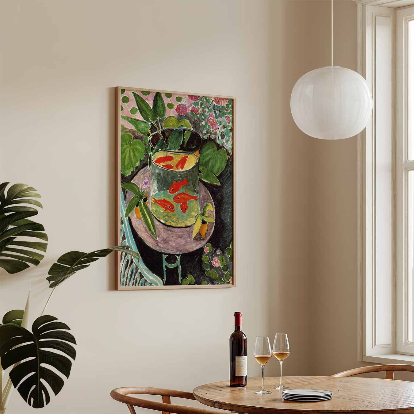 Vrolijke Goudvissen in de Tuin Poster-WallArtistic