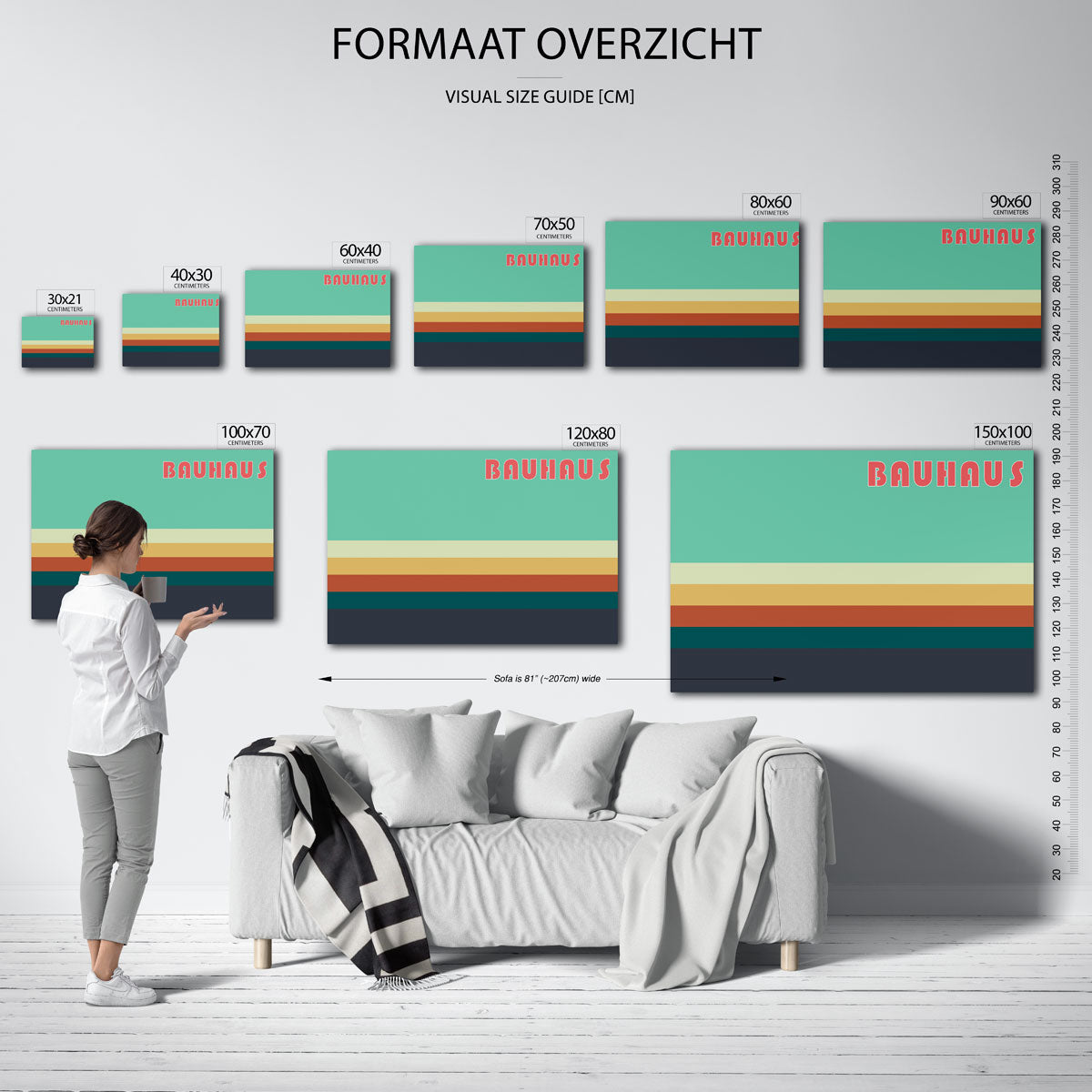 Horizontale kleurvlakken Poster