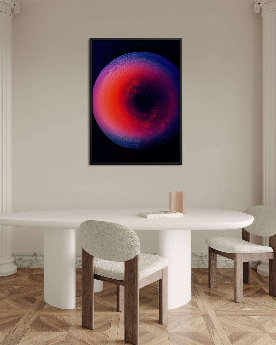 Kleurrijke cirkelvorm Kunstwerk