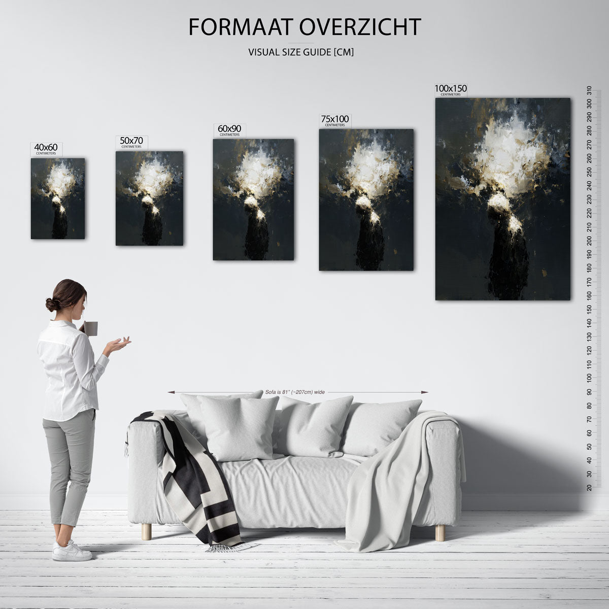 Dynamische vormen Kunstwerk