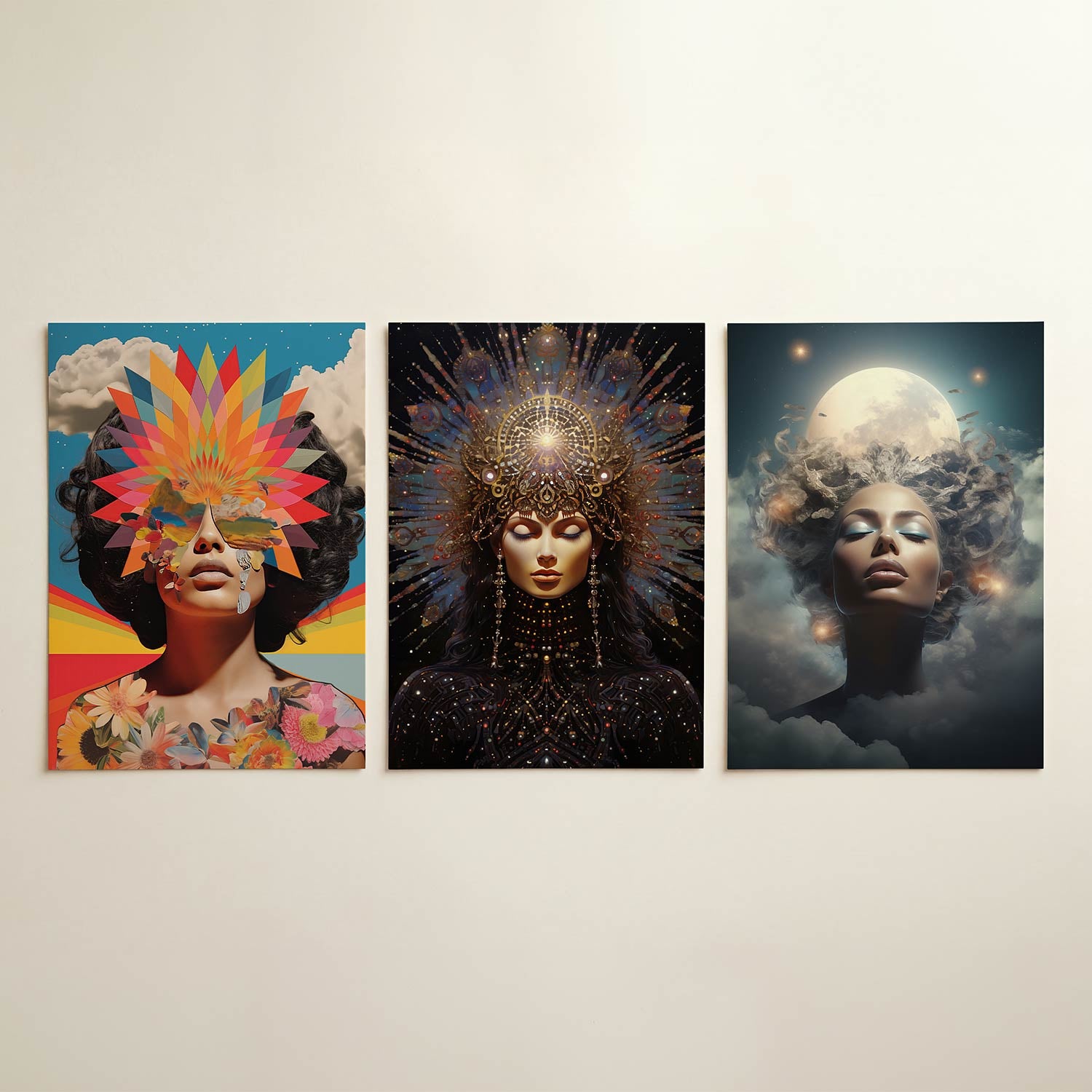 Kleurrijke vormenexplosie Posterset