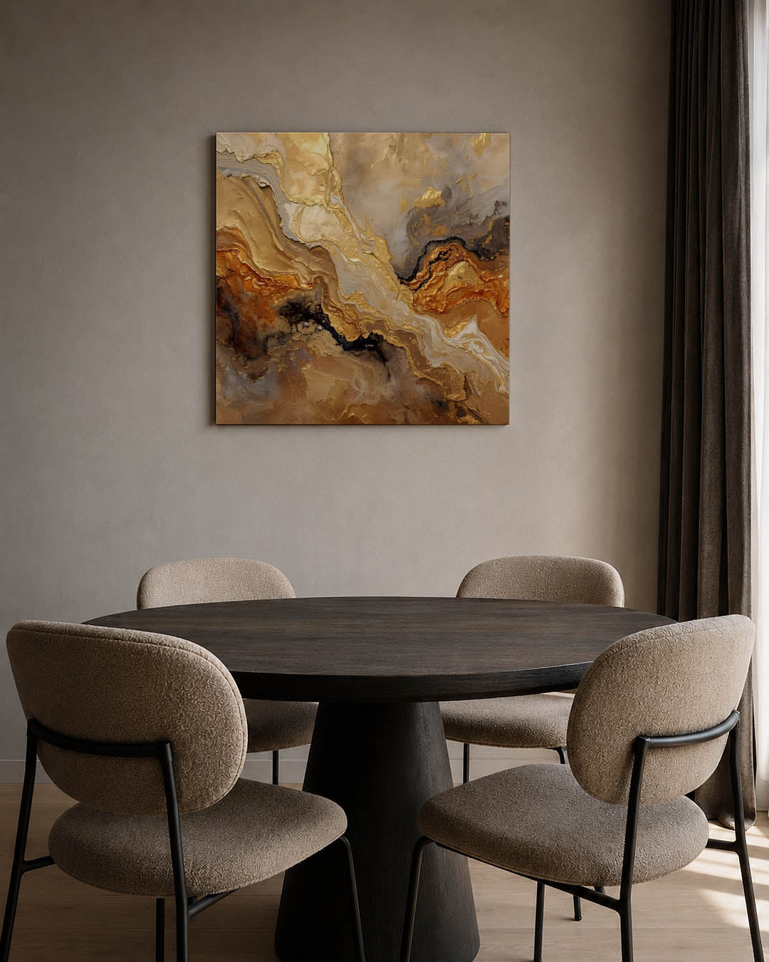 Organische kleurvortex Kunstwerk