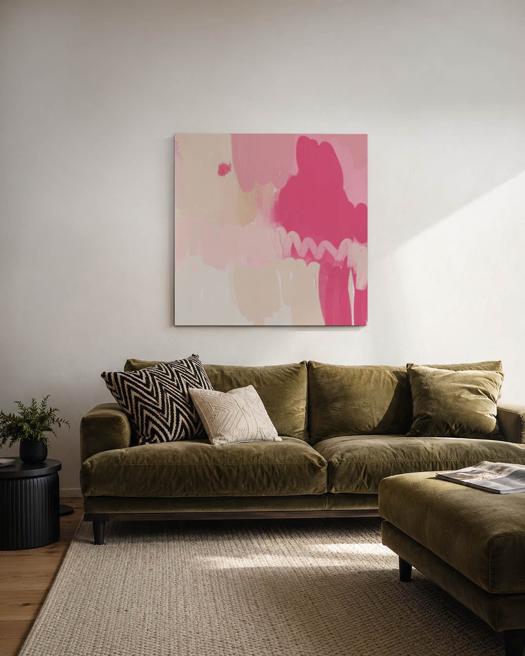 Vloeiende kleurencompositie Kunstwerk