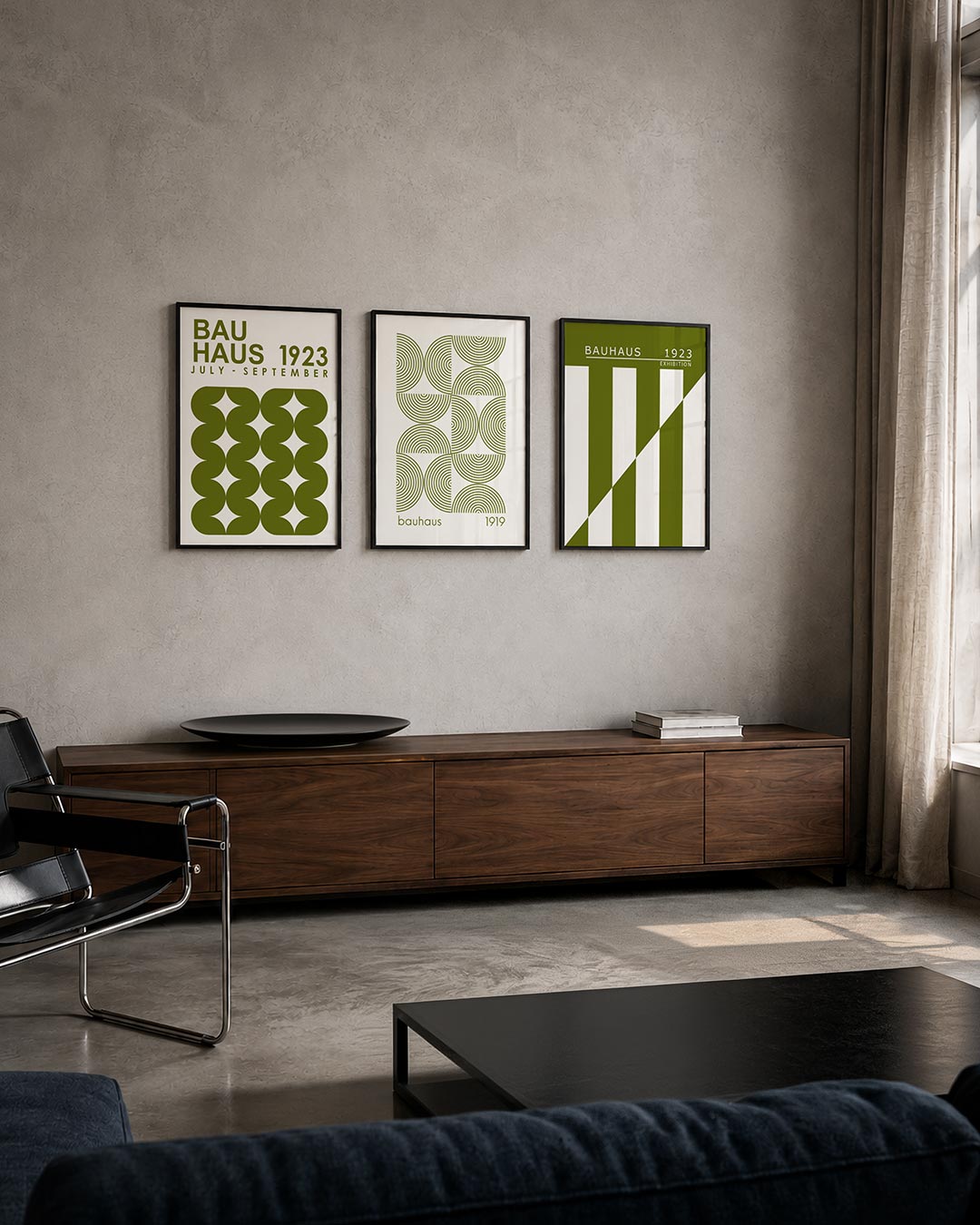 Groene vormritme Posterset