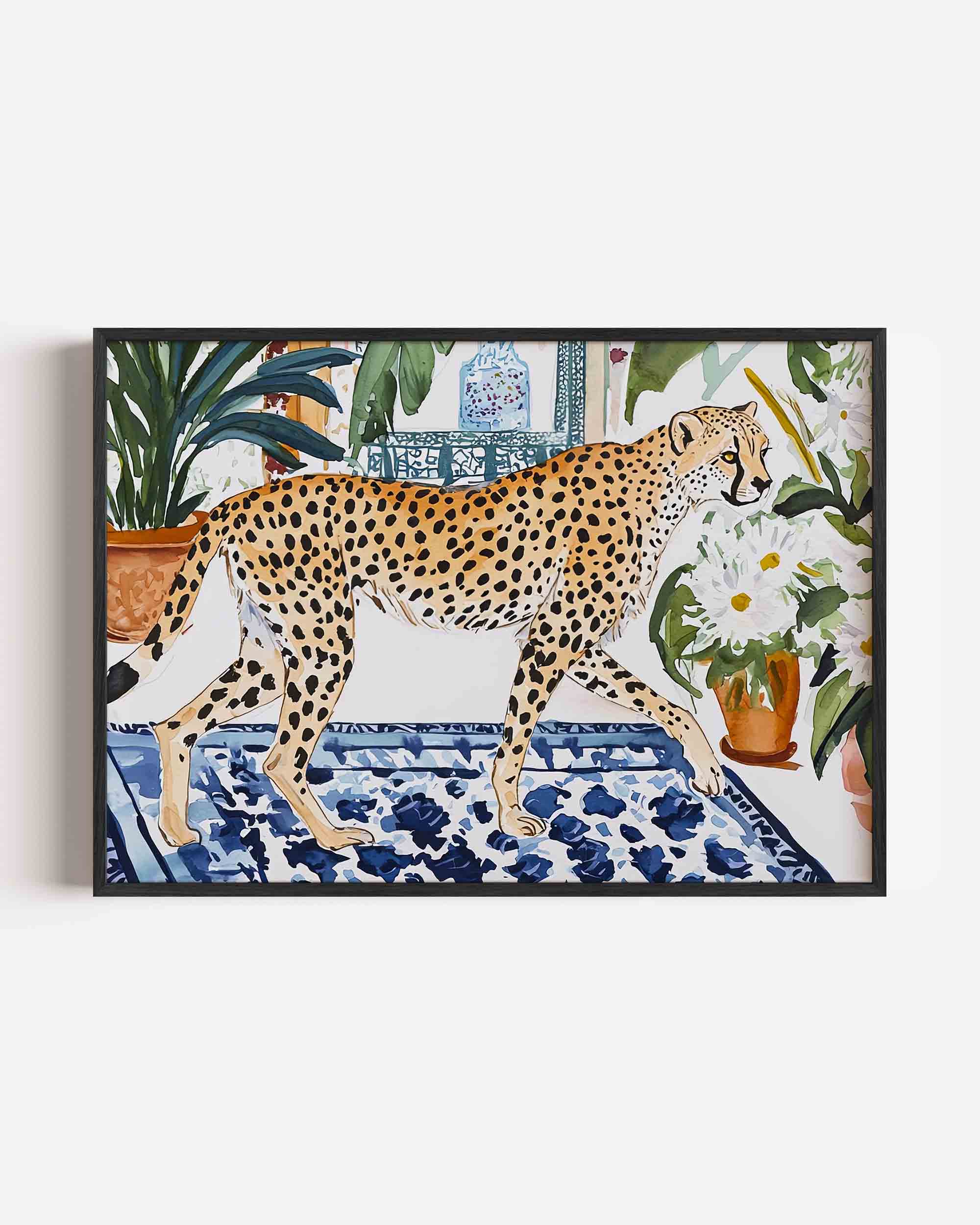 Luipaard en planten Poster