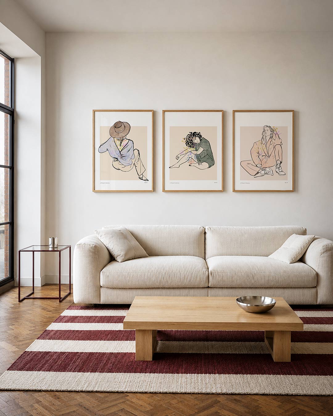 Zachte lijnenspel Posterset