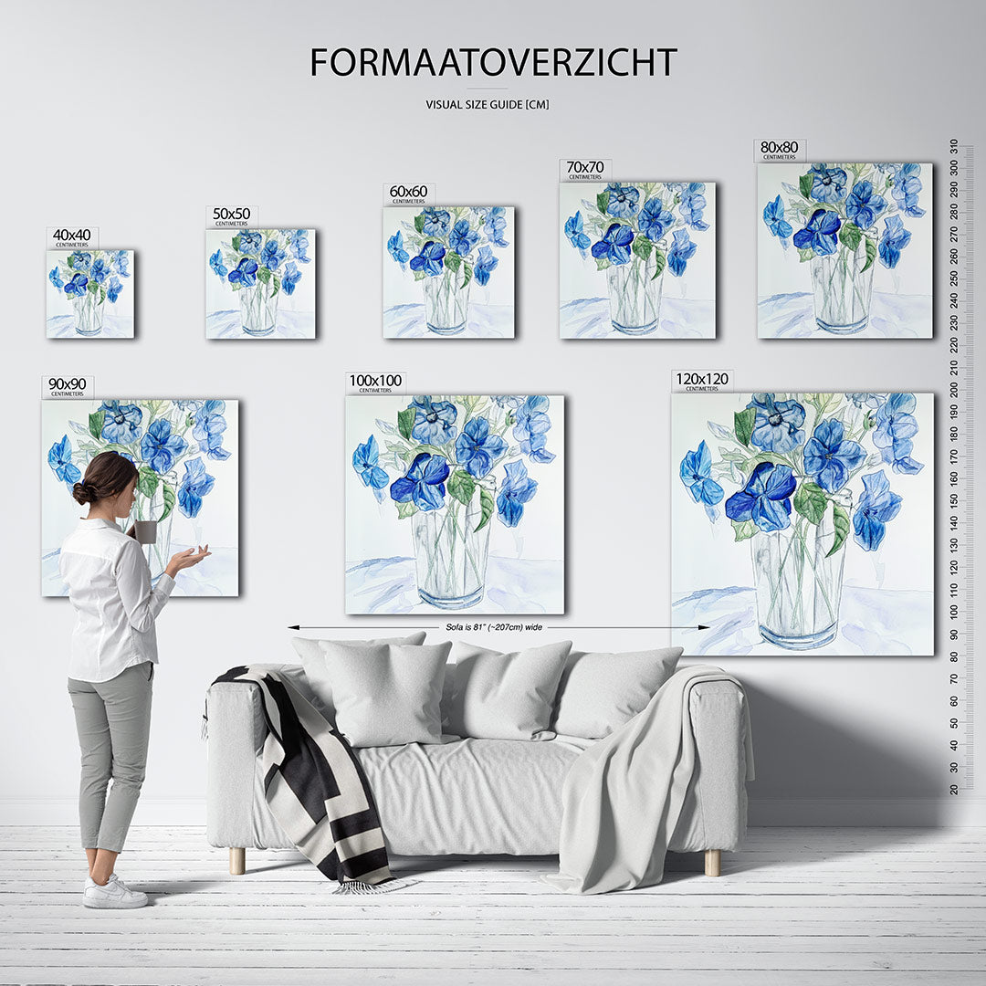 Bloemen in vaas Kunstwerk