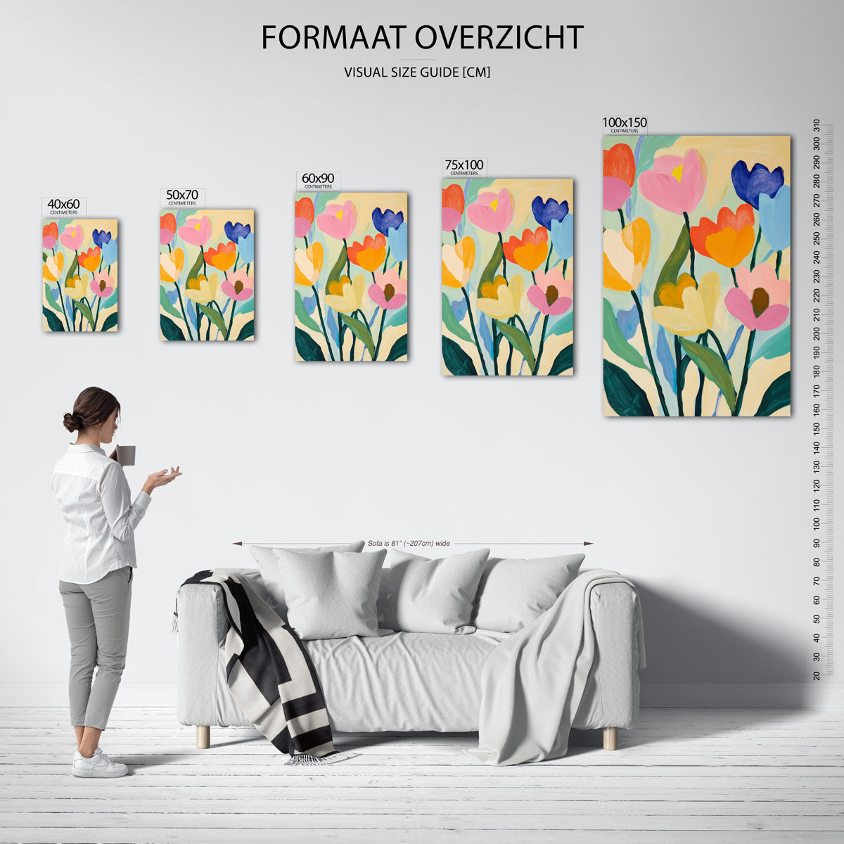 Bloemenexplosie Kunstwerk