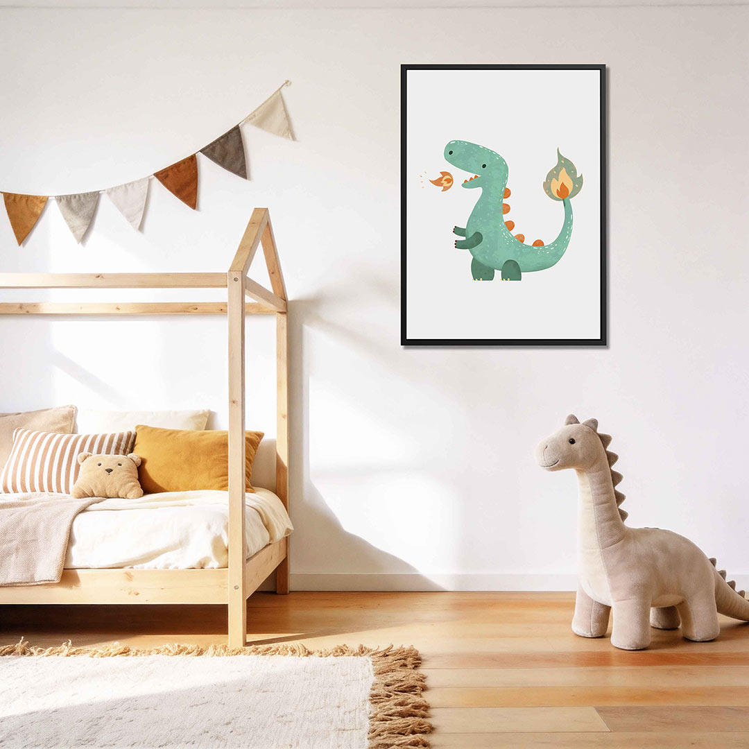 Speelse dinosaurus illustratie Kunstwerk