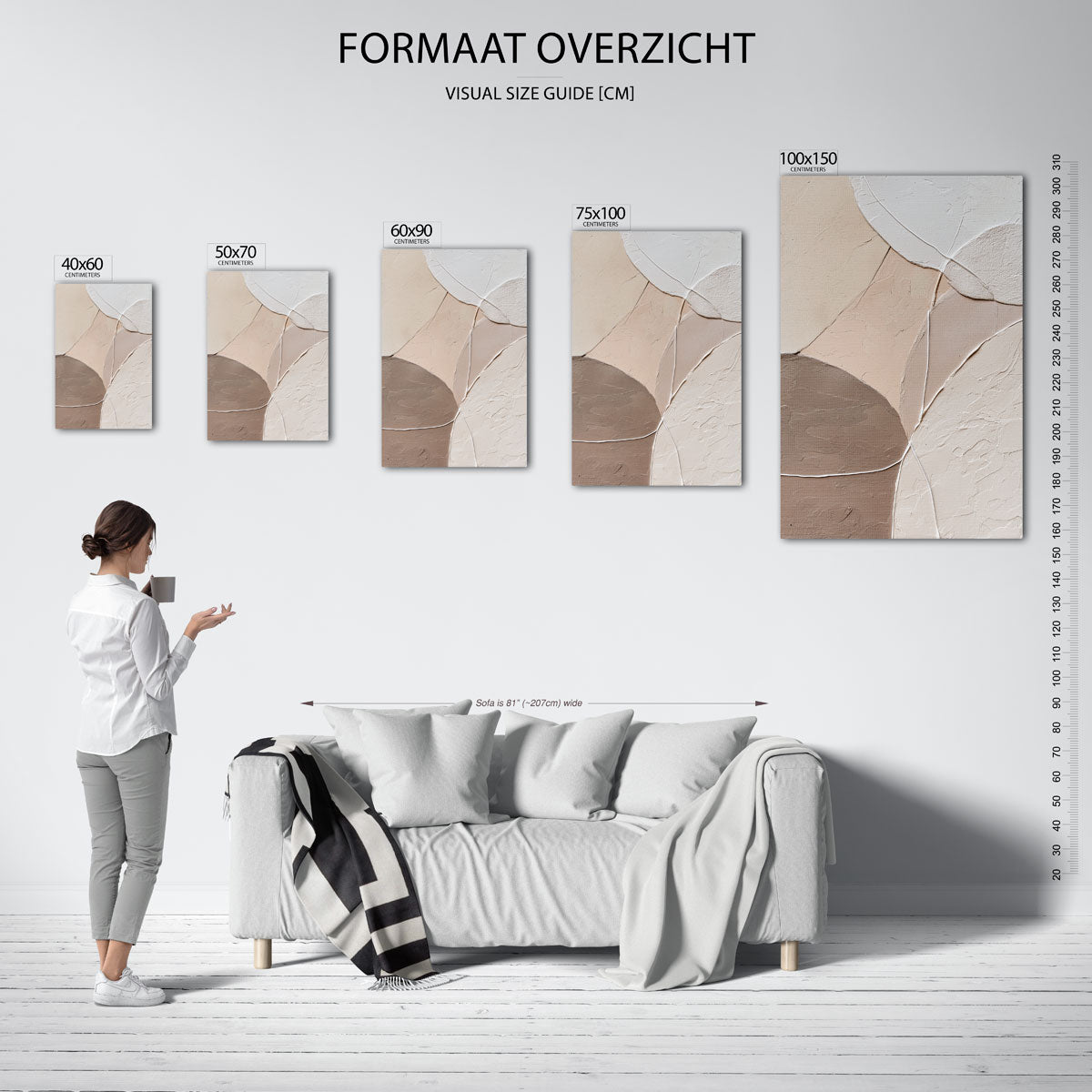 Organische vormen compositie Kunstwerk