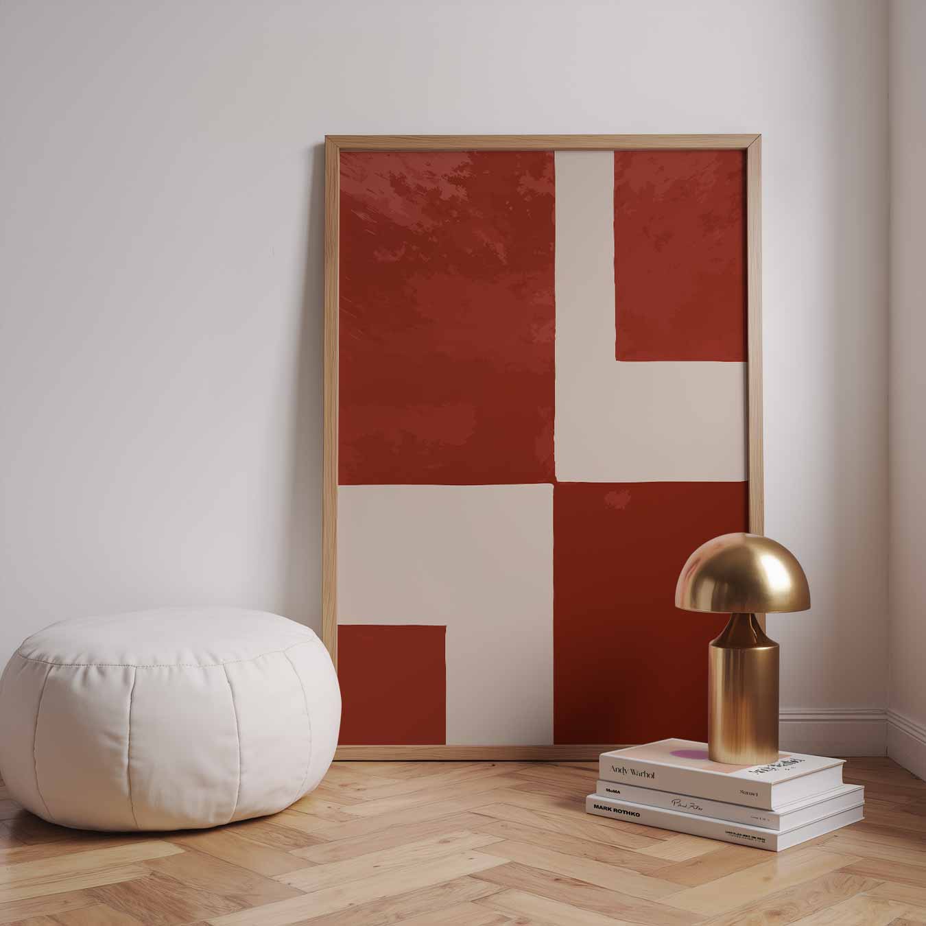 Moderne Abstracte Streken Poster-WallArtistic
