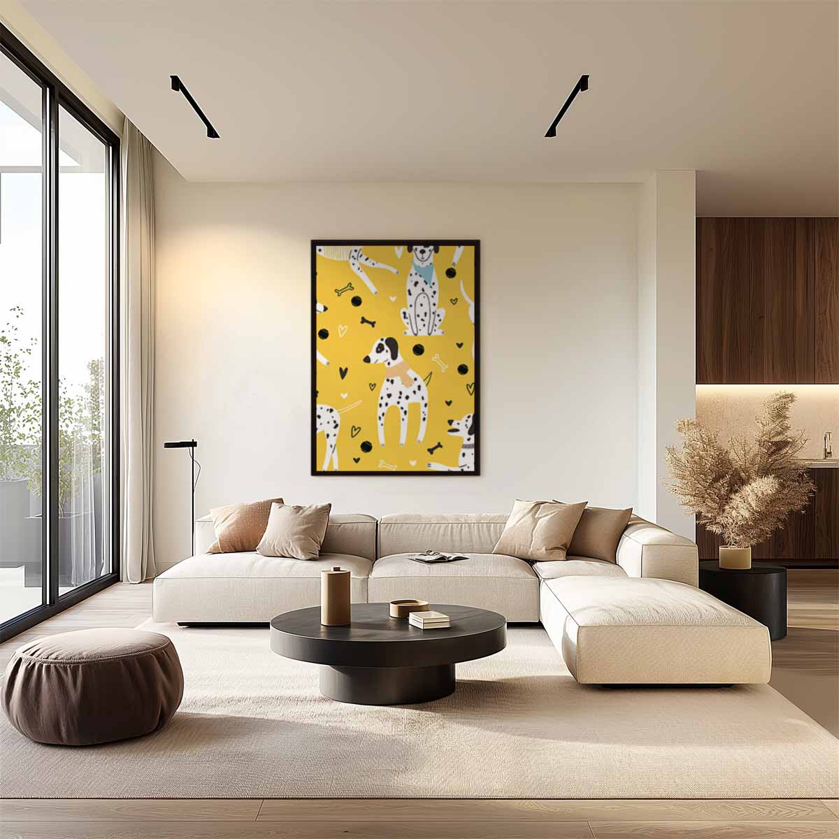Vrolijk Dalmatiër Patroon Kunstwerk-canvas-dibond-plexiglas-wanddecoratie-WallArtistic