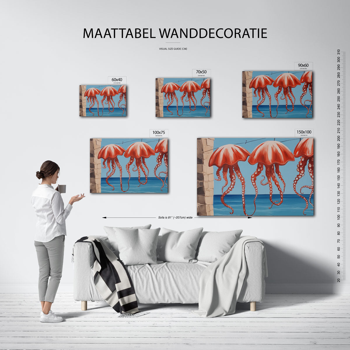 Vrolijke kwallen Kunstwerk