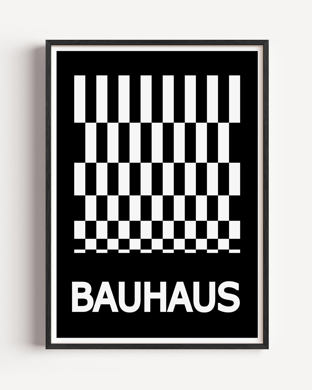 Zwart wit ruitpatroon Poster