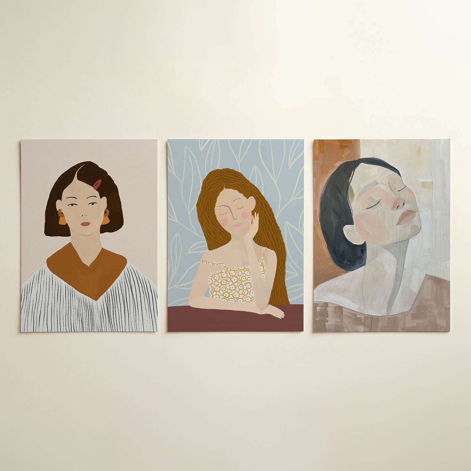Portret en lijnen Posterset