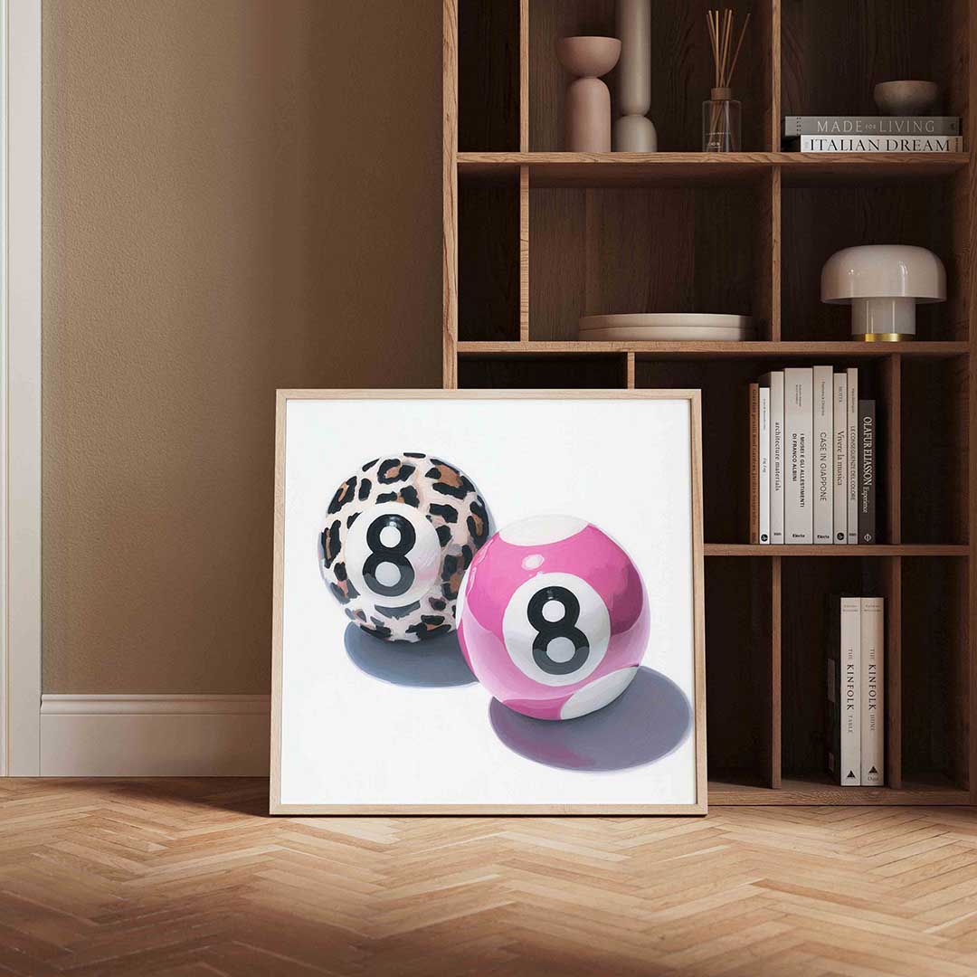 Twee biljartballen Poster