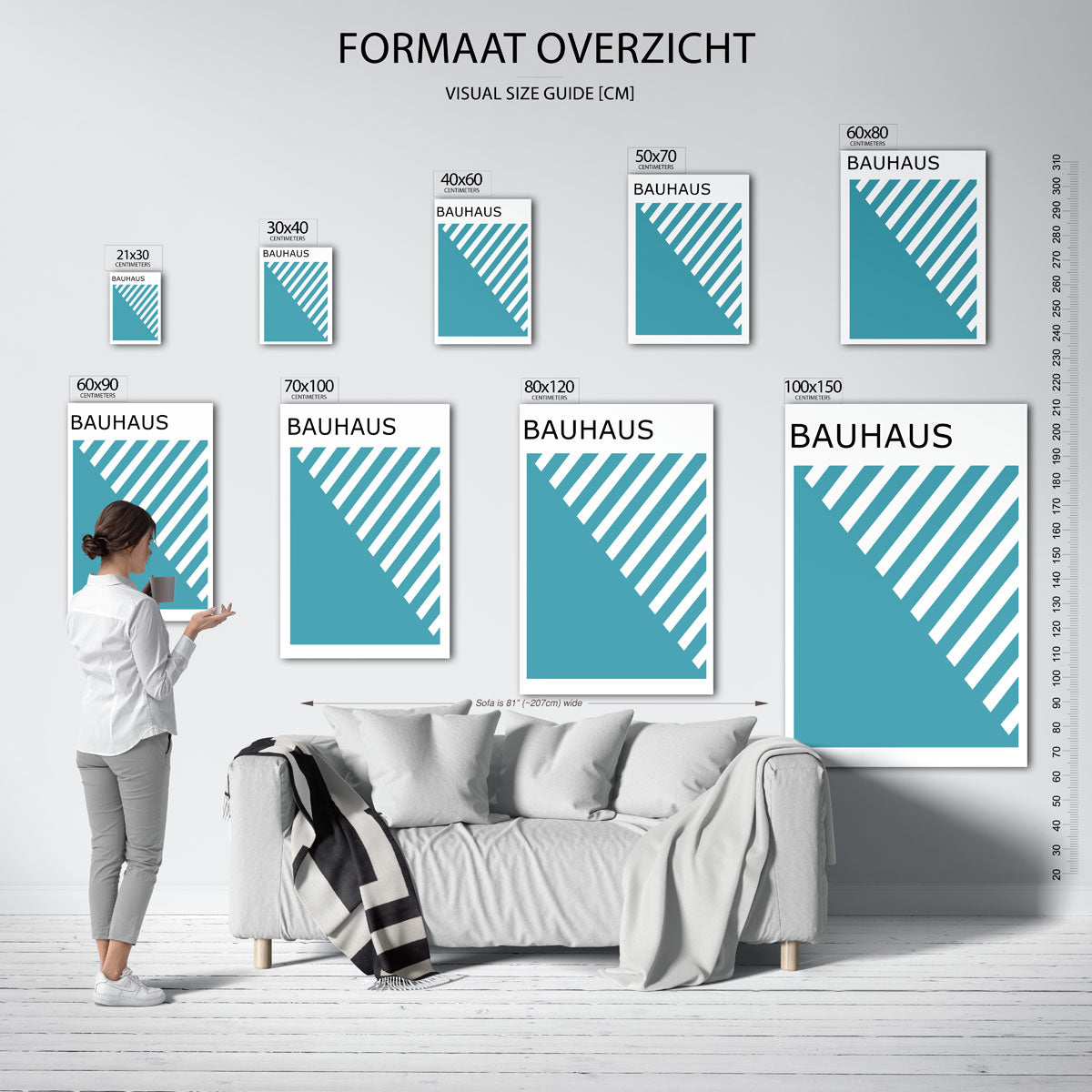 Diagonal lijnen Poster