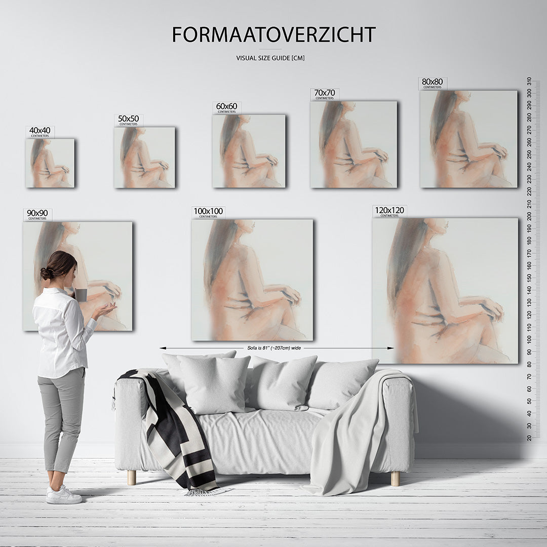Zittende vrouw Kunstwerk