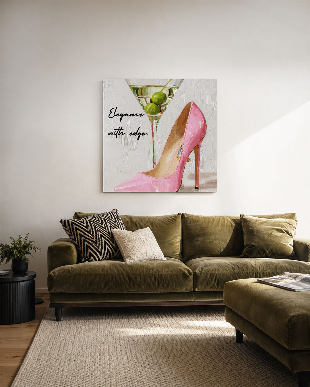 Stiletto en martini Kunstwerk