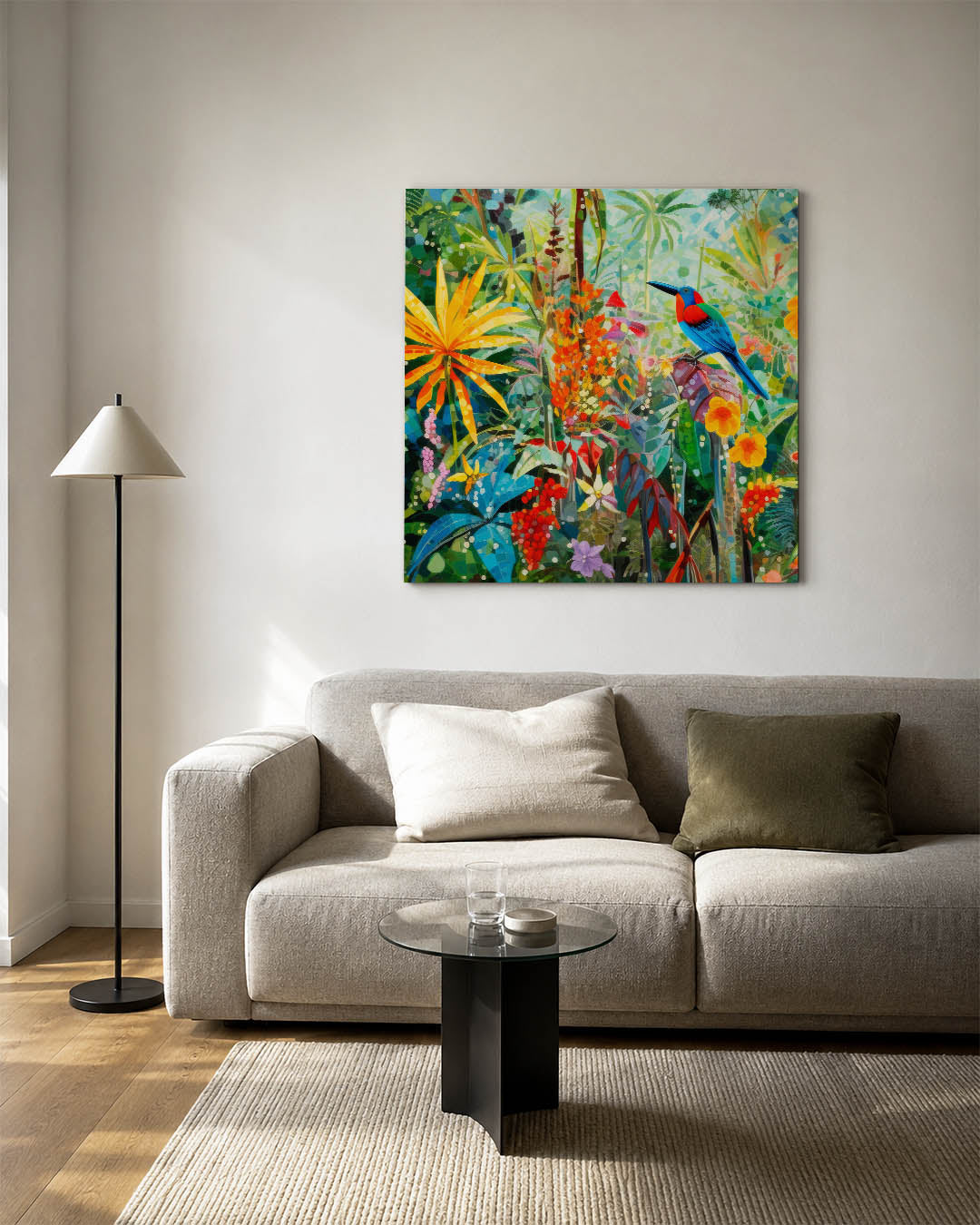 Vrolijke jungle scène Kunstwerk