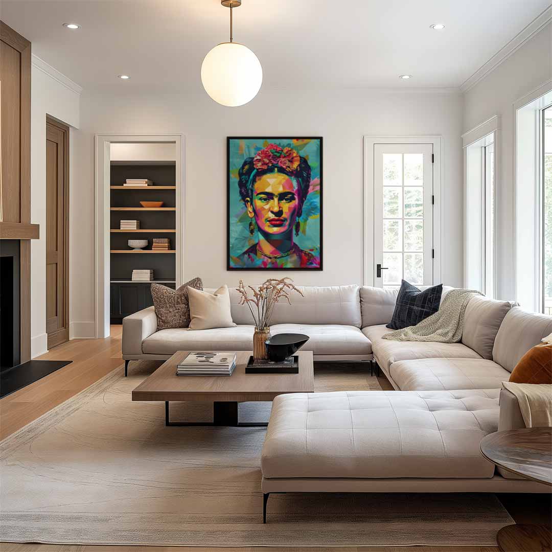 Kleurrijk Portret Kunstwerk Kunstwerk-canvas-dibond-plexiglas-wanddecoratie-WallArtistic