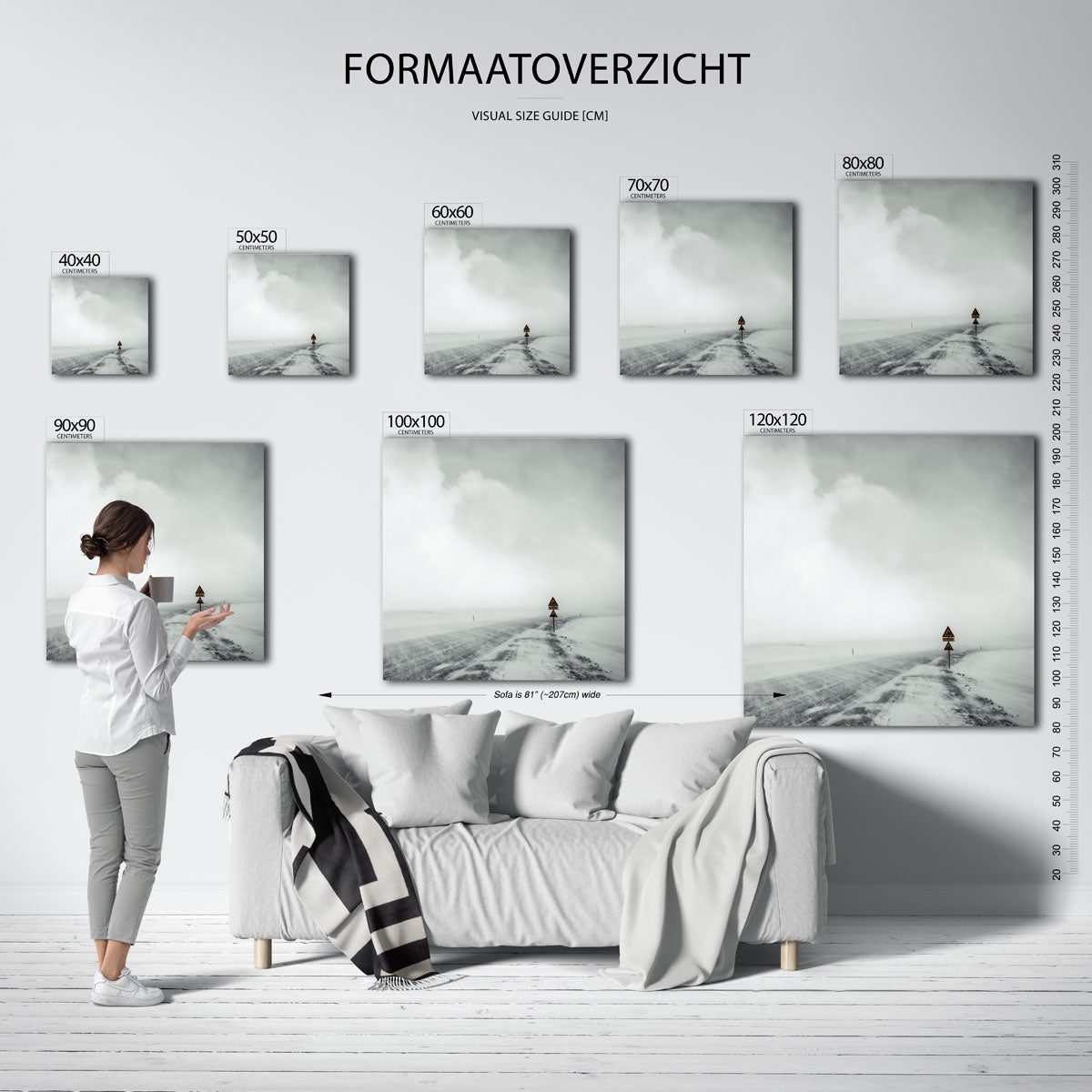Weg in de mist Poster