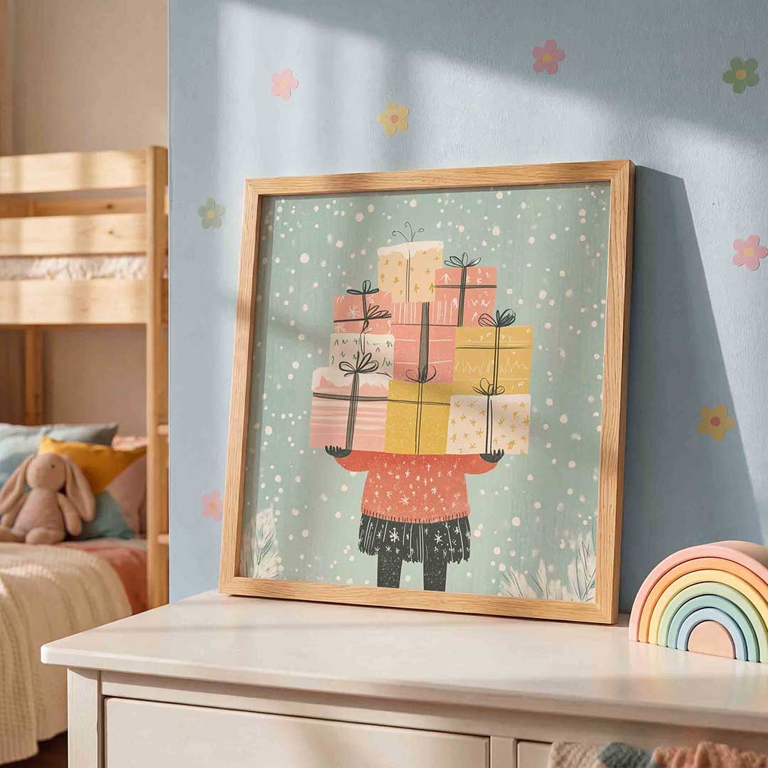 Stapeling van cadeaus Poster