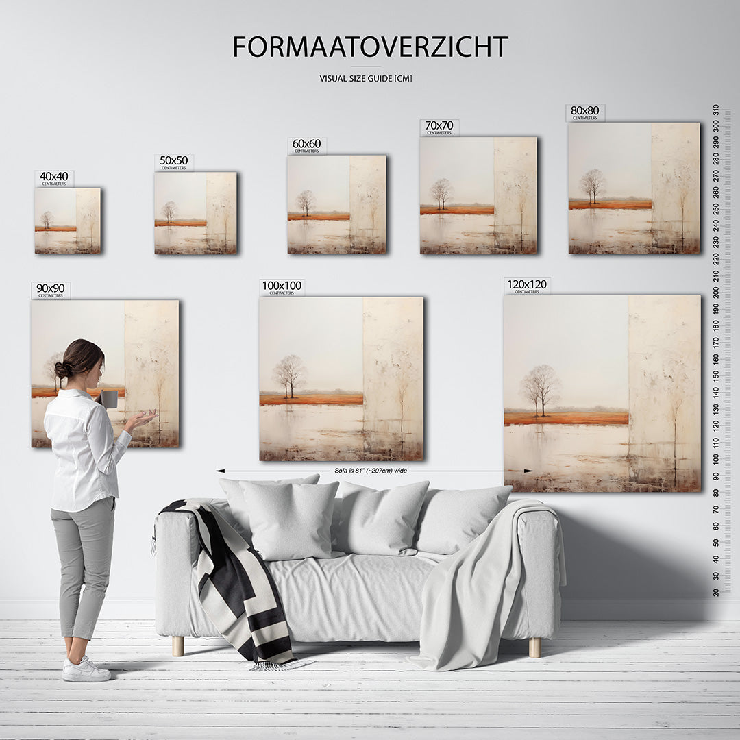 Rustige landschap compositie Kunstwerk