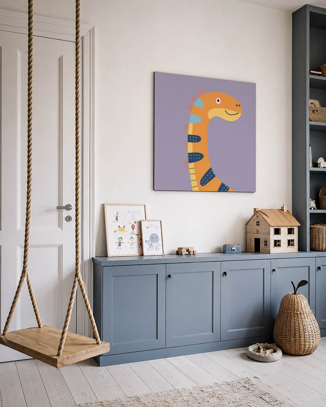Vrolijke dinosaurus Kunstwerk