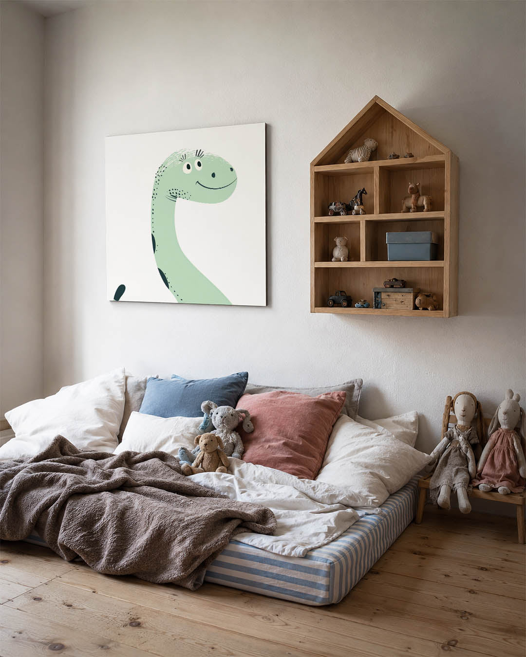 Vrolijke dinosaurus illustratie Kunstwerk