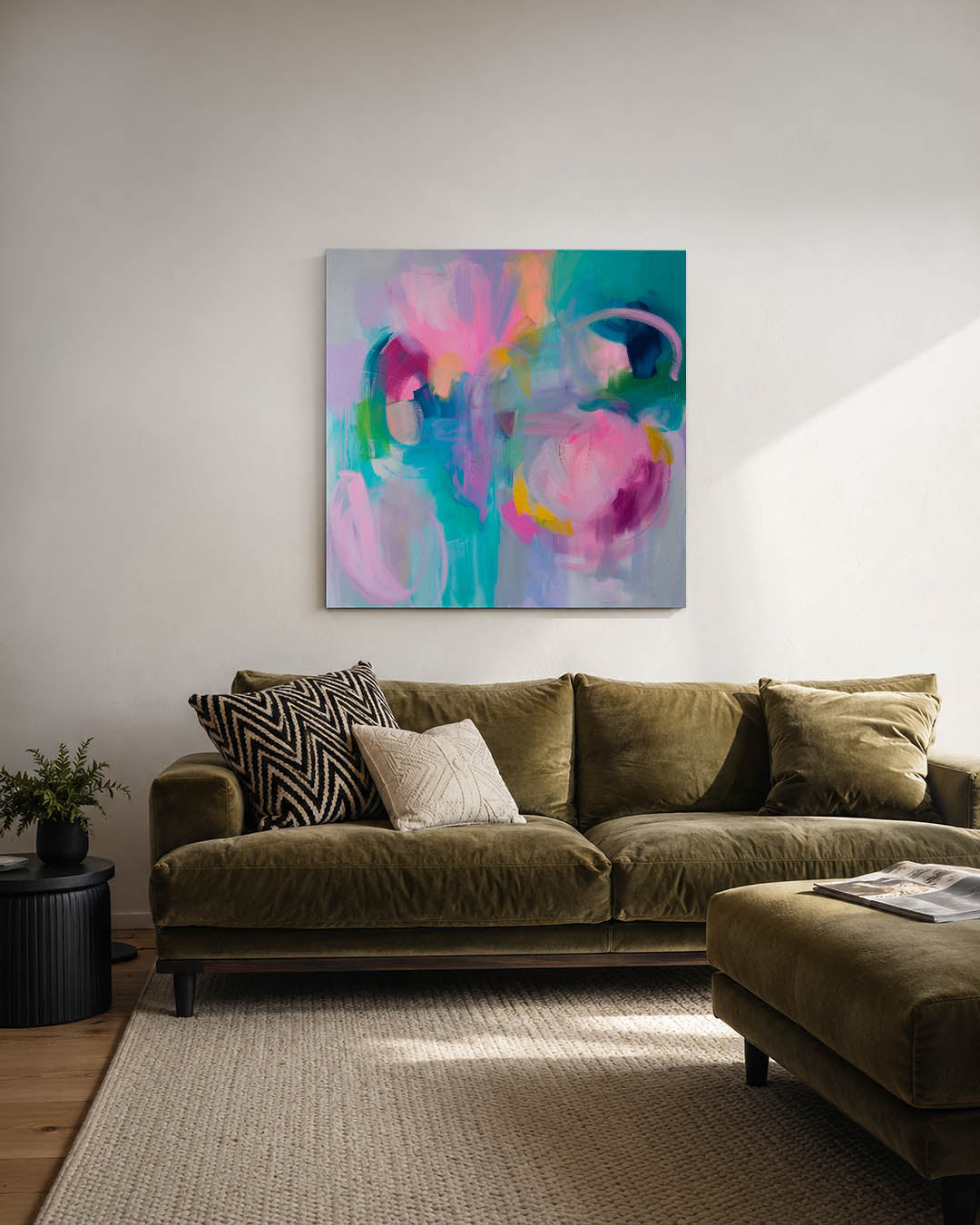 Dynamische kleurenexplosie Kunstwerk