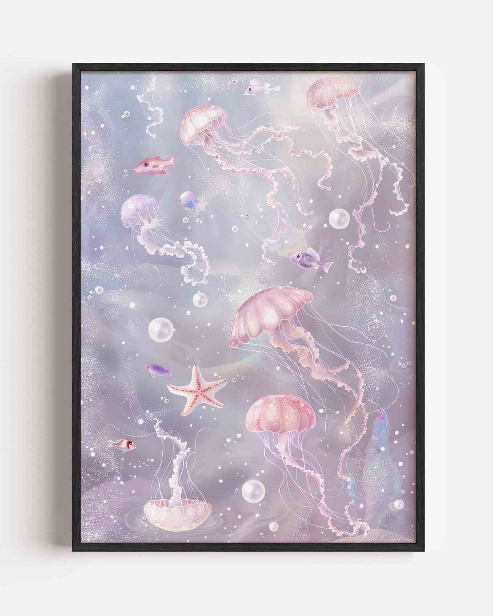 Kwallen en vissen Poster