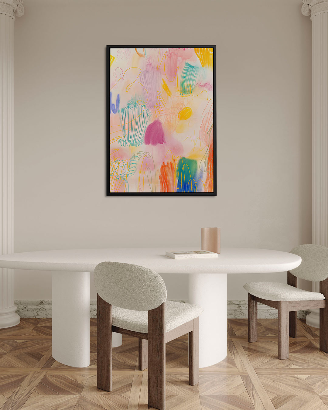 Kleurrijke vormen Kunstwerk