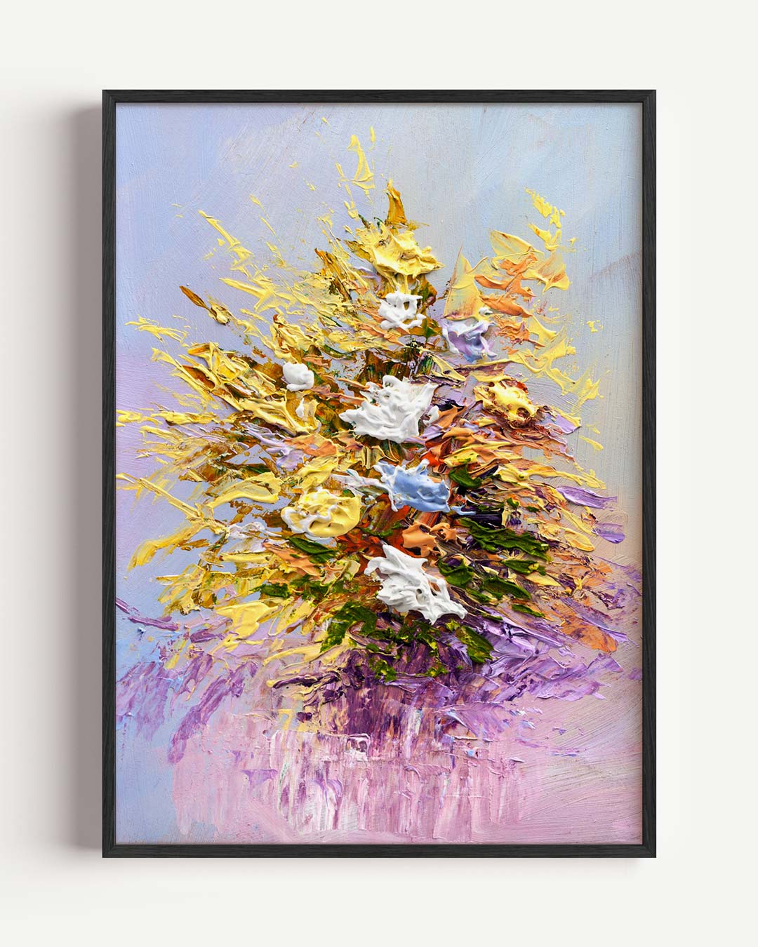 Bloemenabstract met Textuur Poster-WallArtistic