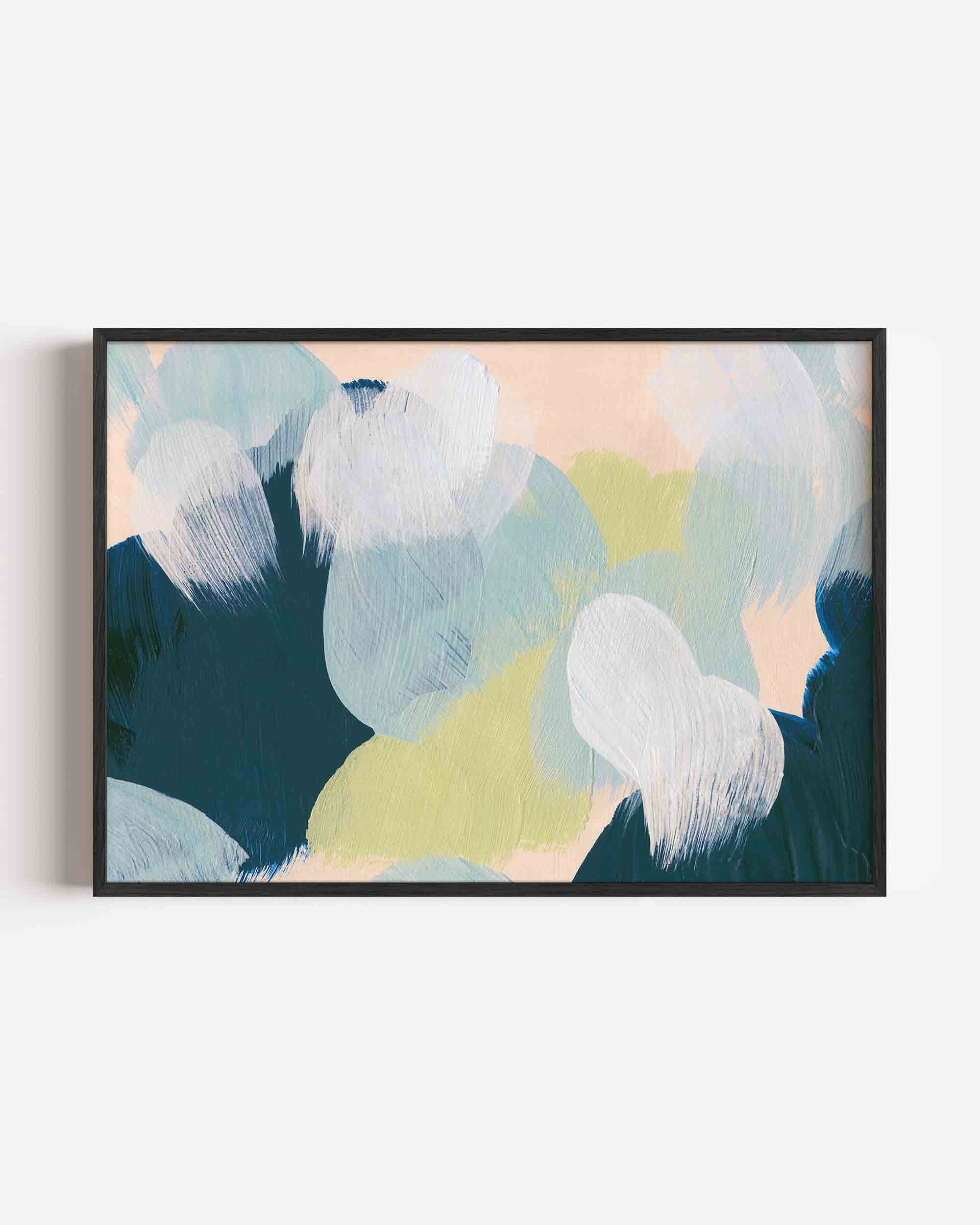 Abstracte penseelstreken Poster