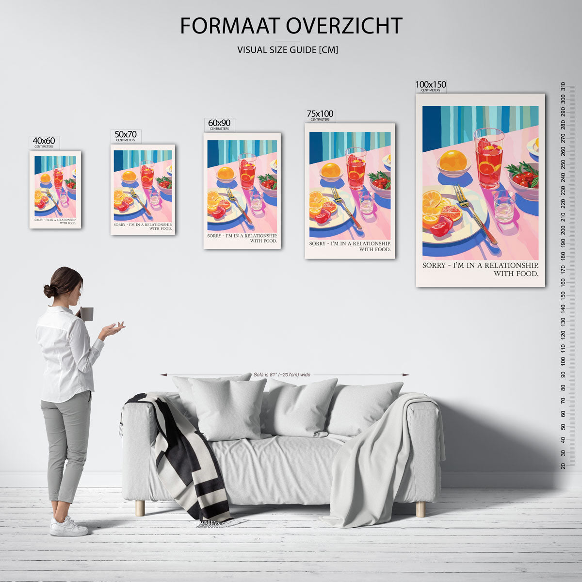 Kleurrijk ontbijt tafereel Kunstwerk
