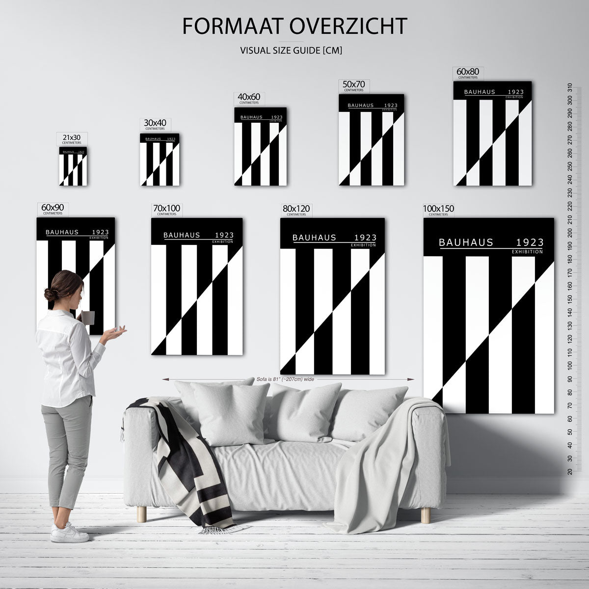 Zwart wit ritme Poster