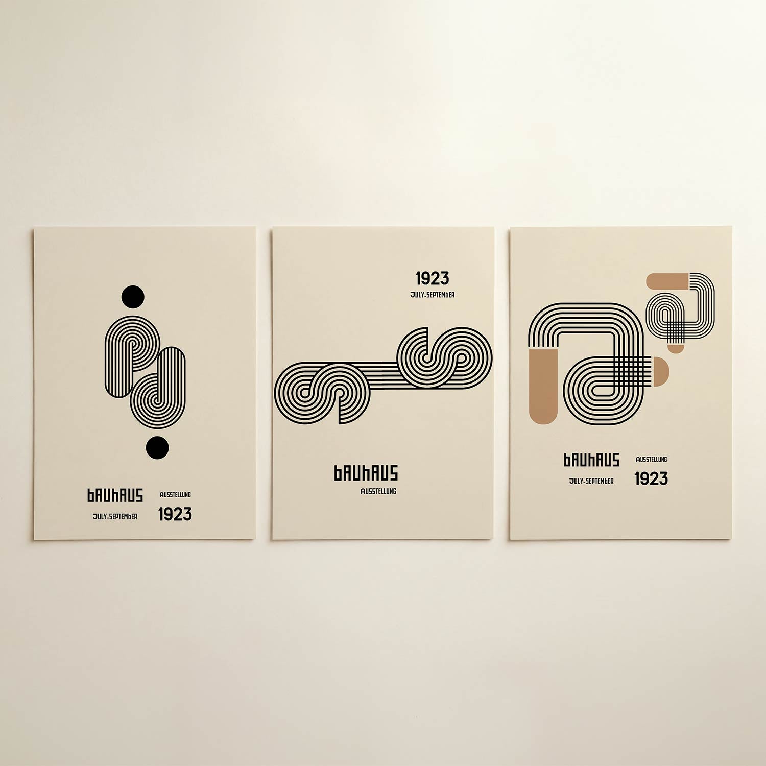 Lijnen en cirkel Posterset