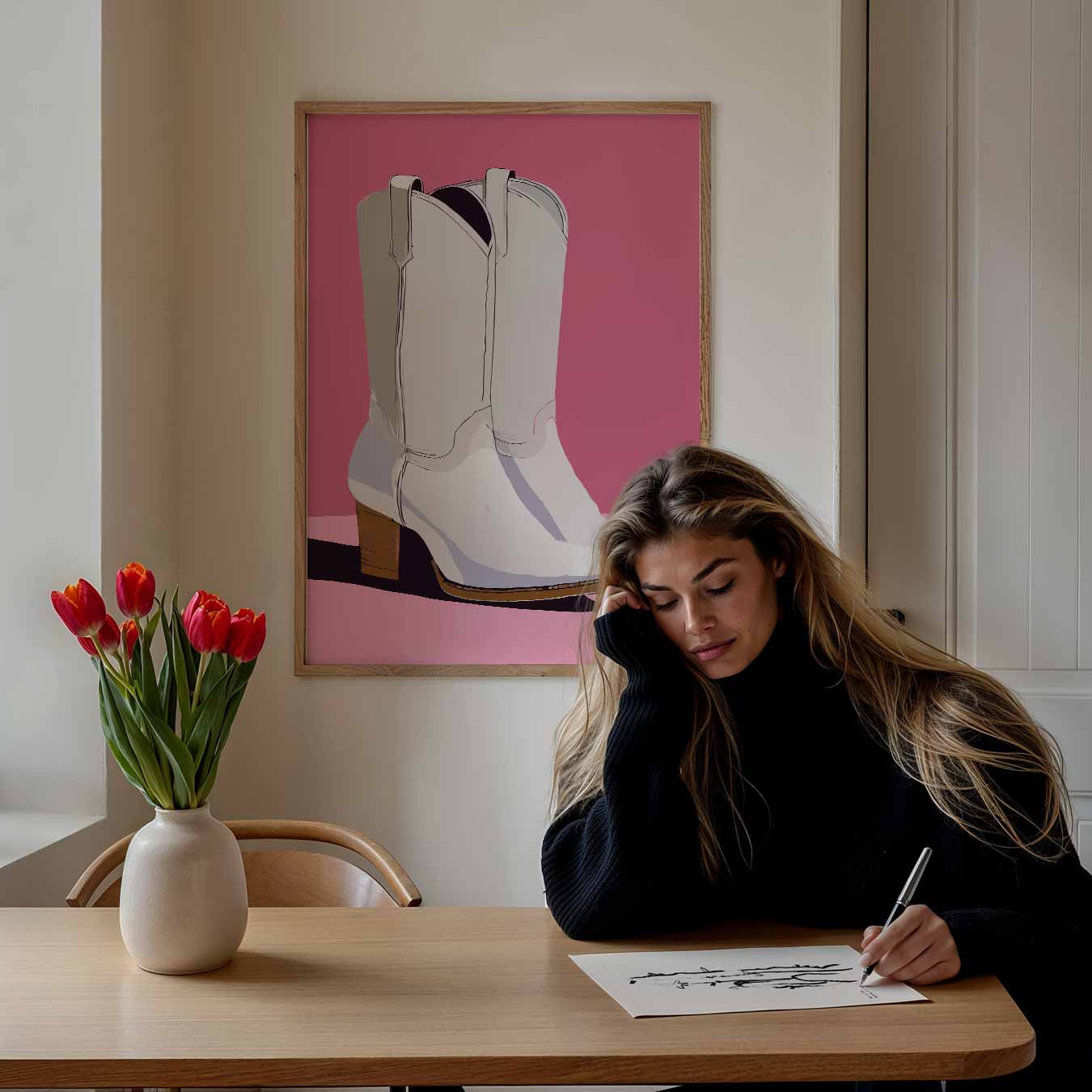 Stijlvolle Cowboylaarzen Poster-WallArtistic