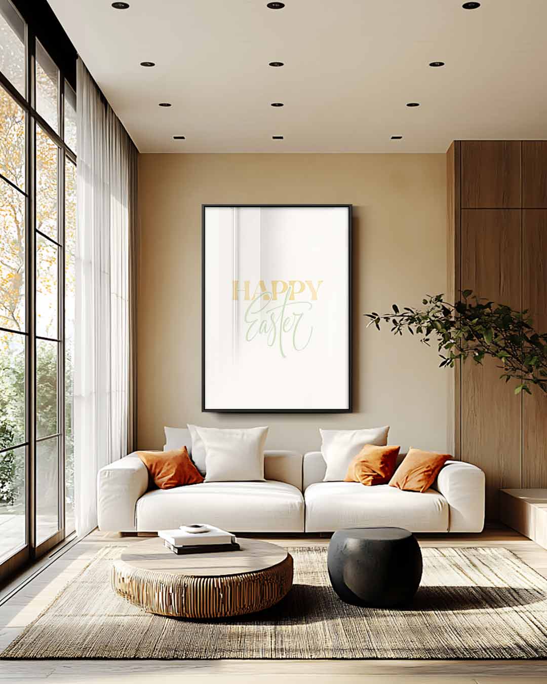 Happy Easter Poster Kunstwerk-canvas-dibond-plexiglas-wanddecoratie-WallArtistic