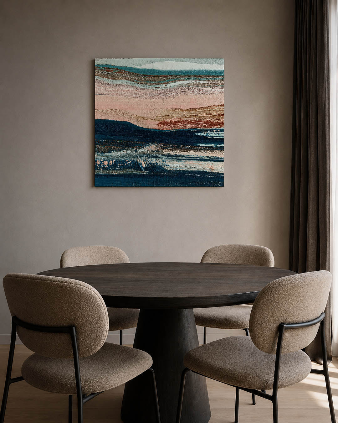 Gelaagde kleurencompositie Kunstwerk