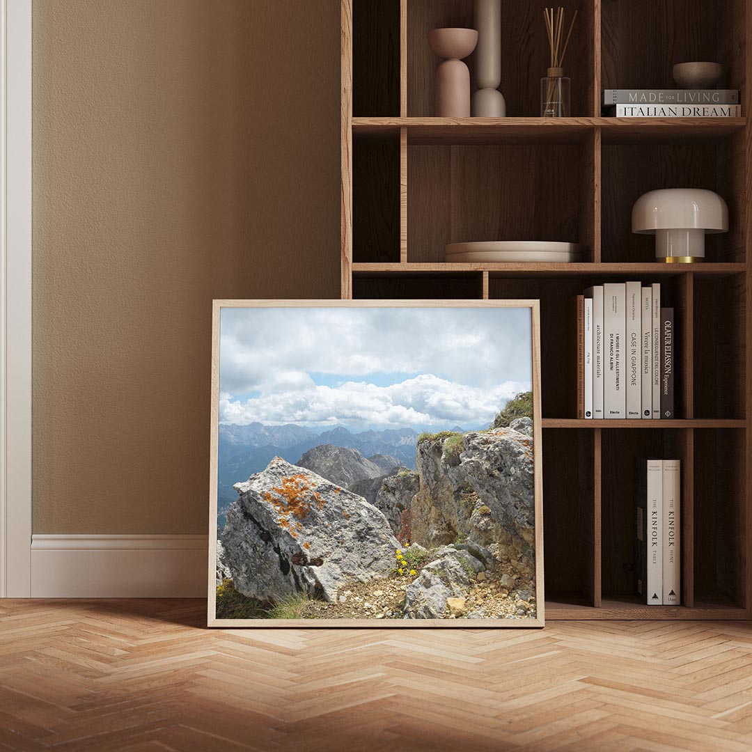 Berglandschap met rotsen Poster