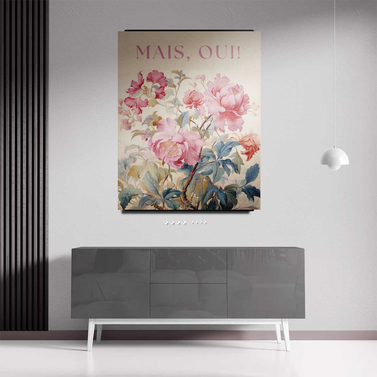 Mais, Oui! - Bloemenpracht in Pastel Kunstwerk-canvas-dibond-plexiglas-wanddecoratie-WallArtistic