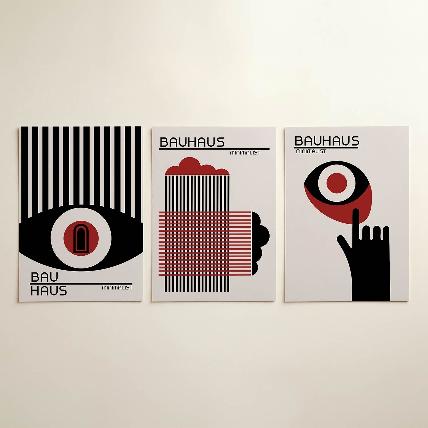 Lijnen en cirkel Posterset