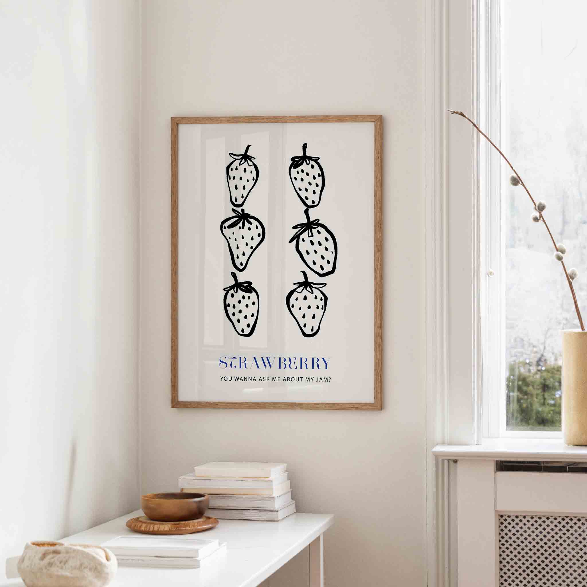 Aardbeien illustratie Poster